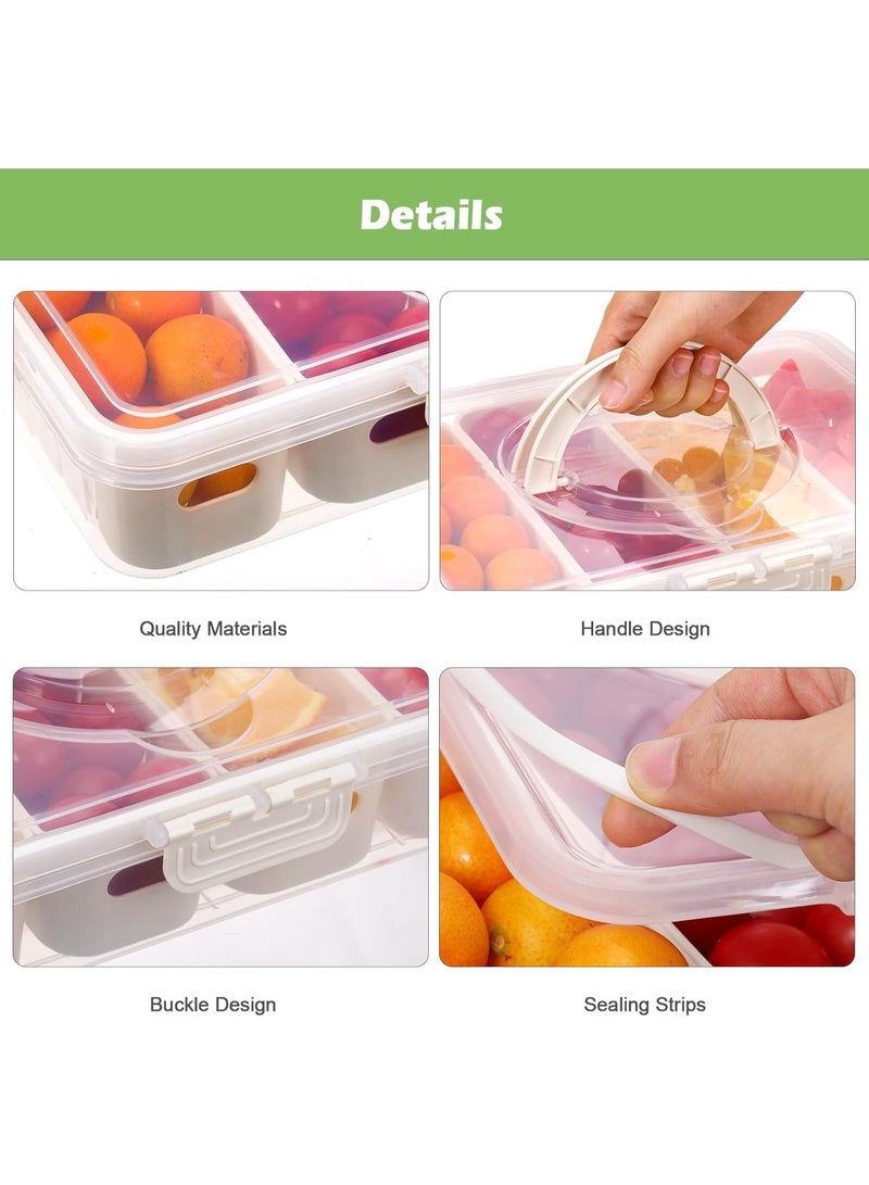 SYOSI Airtight Food Storage Containers, Large Capacity Refrigerator Organizers with Removable Colanders, Drainable Fruit and Vegetable Keepers for Snacks, Salads, Meal Prep, Kitchen Organization - Image 4
